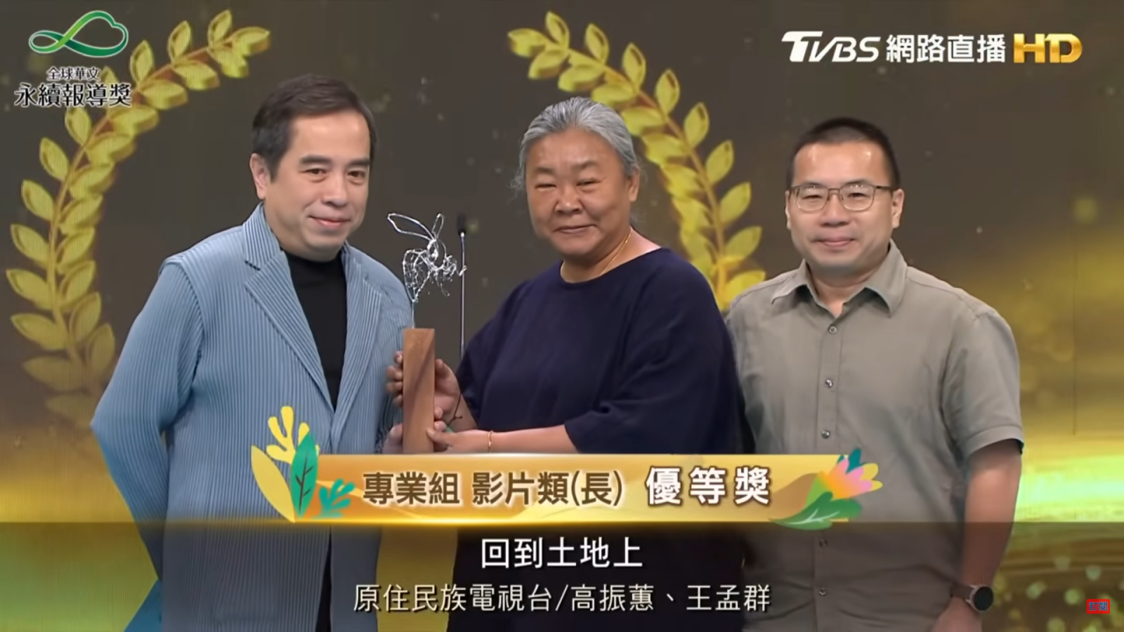 淡江大學大眾傳播學系校友王孟群，以《回到土地上》專題報導，獲得第九屆華文永續報導獎專業組影片類優等獎肯定